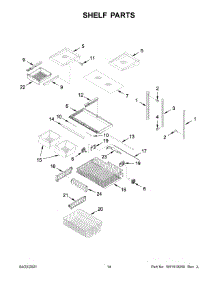 Shelf Parts parts for Whirlpool Bottom-Mount Refrigerator WRB322DMBB03 from AppliancePartsPros.com