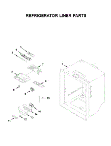 Refrigerator Liner Parts parts for Whirlpool Bottom-Mount Refrigerator WRB322DMBW01 from AppliancePartsPros.com
