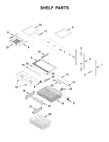 Shelf Parts parts for Whirlpool Bottom-Mount Refrigerator WRB322DMBW01 from AppliancePartsPros.com