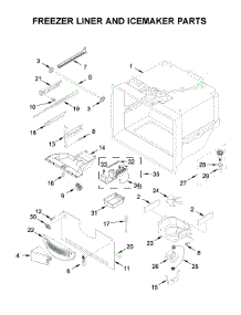 Freezer Liner And Icemaker Parts parts for Whirlpool Bottom-Mount Refrigerator WRB322DMBW02 from AppliancePartsPros.com