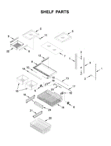 Shelf Parts parts for Whirlpool Bottom-Mount Refrigerator WRB322DMBW02 from AppliancePartsPros.com