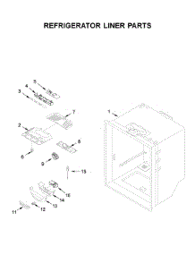 Refrigerator Liner Parts parts for Whirlpool Bottom-Mount Refrigerator WRB322DMHV01 from AppliancePartsPros.com