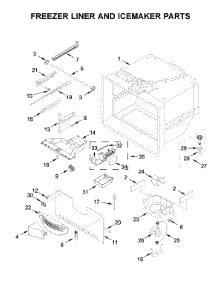 Freezer Liner And Icemaker Parts parts for Whirlpool Bottom-Mount Refrigerator WRB322DMHV01 from AppliancePartsPros.com