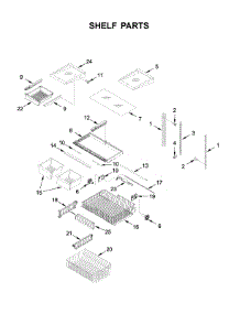 Shelf Parts parts for Whirlpool Bottom-Mount Refrigerator WRB322DMHV01 from AppliancePartsPros.com