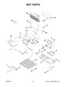Unit Parts parts for Whirlpool Bottom-Mount Refrigerator WRB322DMHV03 from AppliancePartsPros.com