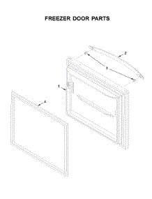 Freezer Door Parts parts for Whirlpool Bottom-Mount Refrigerator WRB329DFBB01 from AppliancePartsPros.com