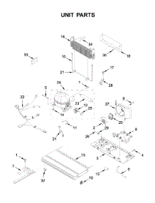 Unit Parts parts for Whirlpool Bottom-Mount Refrigerator WRB329DFBB01 from AppliancePartsPros.com