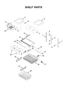 Shelf Parts parts for Whirlpool Bottom-Mount Refrigerator WRB329DFBB01 from AppliancePartsPros.com