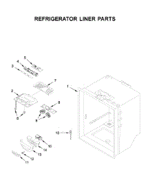 Refrigerator Liner Parts parts for Whirlpool Bottom-Mount Refrigerator WRB329DFBW01 from AppliancePartsPros.com