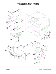 Freezer Liner Parts parts for Whirlpool Bottom-Mount Refrigerator WRB329DFBW05 from AppliancePartsPros.com