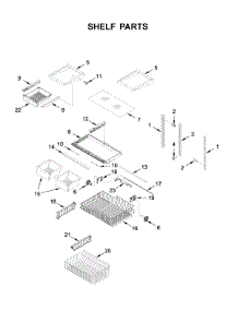 Shelf Parts parts for Whirlpool Bottom-Mount Refrigerator WRB329DMBB01 from AppliancePartsPros.com