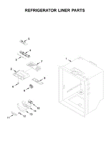 Refrigerator Liner Parts parts for Whirlpool Bottom-Mount Refrigerator WRB329DMBM01 from AppliancePartsPros.com