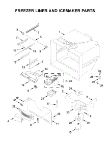 Freezer Liner And Icemaker Parts parts for Whirlpool Bottom-Mount Refrigerator WRB329DMBM01 from AppliancePartsPros.com