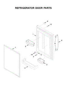 Refrigerator Door Parts parts for Whirlpool Bottom-Mount Refrigerator WRB329DMBM02 from AppliancePartsPros.com