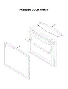 Freezer Door Parts parts for Whirlpool Bottom-Mount Refrigerator WRB329DMBM02 from AppliancePartsPros.com