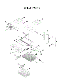 Shelf Parts parts for Whirlpool Bottom-Mount Refrigerator WRB329DMBM02 from AppliancePartsPros.com