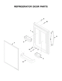 Refrigerator Door Parts parts for Whirlpool Bottom-Mount Refrigerator WRB329DMBW01 from AppliancePartsPros.com