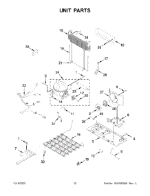 Unit Parts parts for Whirlpool Bottom-Mount Refrigerator WRB329LFBM02 from AppliancePartsPros.com