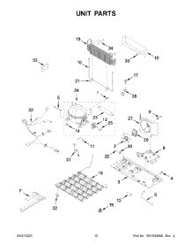 Unit Parts parts for Whirlpool Bottom-Mount Refrigerator WRB329LFBM03 from AppliancePartsPros.com