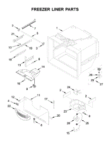 Freezer Liner Parts parts for Whirlpool Bottom-Mount Refrigerator WRB329RFBM01 from AppliancePartsPros.com