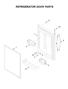 Refrigerator Door Parts parts for Whirlpool Bottom-Mount Refrigerator WRB329RFBM01 from AppliancePartsPros.com