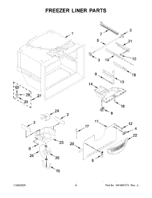 Freezer Liner Parts parts for Whirlpool Bottom-Mount Refrigerator WRB329RFBM05 from AppliancePartsPros.com