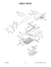 Shelf Parts parts for Whirlpool Bottom-Mount Refrigerator WRB329RFBM05 from AppliancePartsPros.com