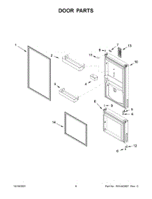 Door Parts parts for Whirlpool Bottom-Mount Refrigerator WRB543CMJV00 from AppliancePartsPros.com