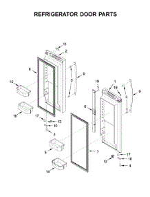 Refrigerator Door Parts parts for Whirlpool Bottom-Mount Refrigerator WRF532SMHB01 from AppliancePartsPros.com