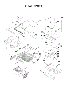 Shelf Parts parts for Whirlpool Bottom-Mount Refrigerator WRF532SMHB01 from AppliancePartsPros.com