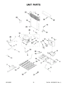 Unit Parts parts for Whirlpool Bottom-Mount Refrigerator WRF532SMHB02 from AppliancePartsPros.com