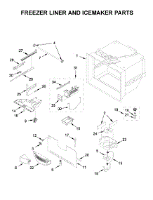 Freezer Liner And Icemaker Parts parts for Whirlpool Bottom-Mount Refrigerator WRF532SMHV01 from AppliancePartsPros.com