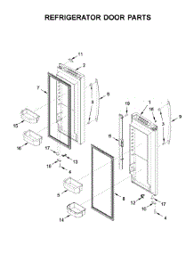 Refrigerator Door Parts parts for Whirlpool Bottom-Mount Refrigerator WRF532SMHV01 from AppliancePartsPros.com