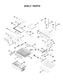 Shelf Parts parts for Whirlpool Bottom-Mount Refrigerator WRF532SMHV01 from AppliancePartsPros.com