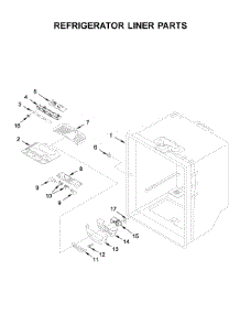 Refrigerator Liner Parts parts for Whirlpool Bottom-Mount Refrigerator WRF532SMHW01 from AppliancePartsPros.com