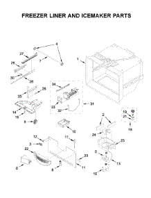 Freezer Liner And Icemaker Parts parts for Whirlpool Bottom-Mount Refrigerator WRF532SMHW01 from AppliancePartsPros.com
