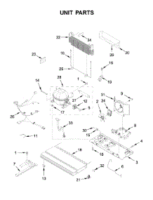 Unit Parts parts for Whirlpool Bottom-Mount Refrigerator WRF532SMHW01 from AppliancePartsPros.com