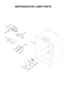 Refrigerator Liner Parts parts for Whirlpool Bottom-Mount Refrigerator WRF532SMHZ02 from AppliancePartsPros.com