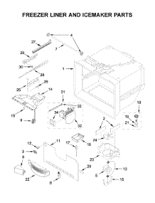 Freezer Liner And Icemaker Parts parts for Whirlpool Bottom-Mount Refrigerator WRF532SMHZ02 from AppliancePartsPros.com