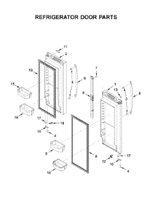 Refrigerator Door Parts parts for Whirlpool Bottom-Mount Refrigerator WRF532SMHZ02 from AppliancePartsPros.com