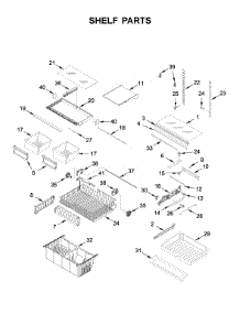 Shelf Parts parts for Whirlpool Bottom-Mount Refrigerator WRF532SMHZ02 from AppliancePartsPros.com