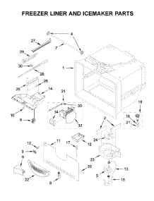 Freezer Liner And Icemaker Parts parts for Whirlpool Bottom-Mount Refrigerator WRF532SMHZ03 from AppliancePartsPros.com