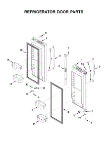 Refrigerator Door Parts parts for Whirlpool Bottom-Mount Refrigerator WRF532SMHZ03 from AppliancePartsPros.com