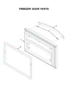 Freezer Door Parts parts for Whirlpool Bottom-Mount Refrigerator WRF532SMHZ03 from AppliancePartsPros.com