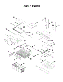 Shelf Parts parts for Whirlpool Bottom-Mount Refrigerator WRF532SMHZ03 from AppliancePartsPros.com