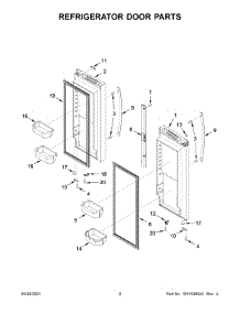 Refrigerator Door Parts parts for Whirlpool Bottom-Mount Refrigerator WRF532SMHZ05 from AppliancePartsPros.com