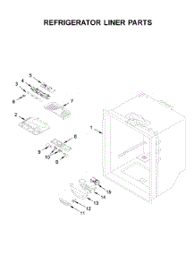 Refrigerator Liner Parts parts for Whirlpool Bottom-Mount Refrigerator WRF532SNHV01 from AppliancePartsPros.com