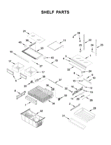 Shelf Parts parts for Whirlpool Bottom-Mount Refrigerator WRF532SNHV01 from AppliancePartsPros.com