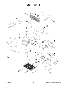 Unit Parts parts for Whirlpool Bottom-Mount Refrigerator WRF532SNHV03 from AppliancePartsPros.com