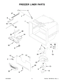 Freezer Liner Parts parts for Whirlpool Bottom-Mount Refrigerator WRF532SNHV04 from AppliancePartsPros.com